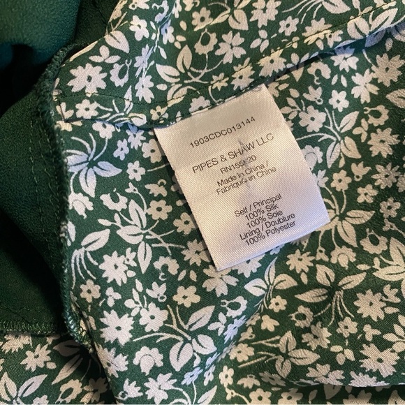 EUC VERONICA BEARD GIZELA BLOUSE & KAIA SKIRT SET IN FOREST GREEN - SIZE 8 - Picture 9 of 16